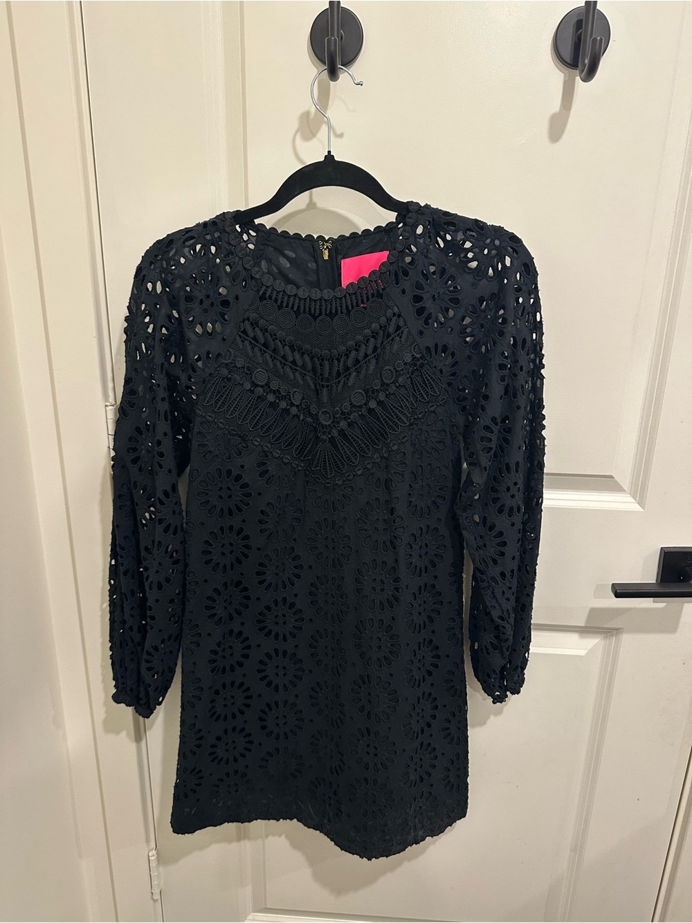 Lilly Pulitzer Black Eyelet Lace Shift Dress